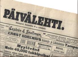 Päivälehti  nr 240 A ja B16.101898   sanomalehti  yht 2 lehteä