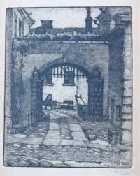 Frans Nyberg,  portti 1930 , etsaus 40x30 cm kehystetty