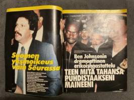 Seura 1988 nr 40, Alvar Aallon viimeinen työ - Essenin teatteri, Ben Johnson, näin elää suomalainen perhe, puoluesarja - RKP