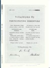 Villayhtymä Oy, Participating debenture 1000 mk, Helsinki 1.6.1960