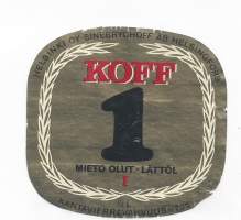 Koff   I   - olutetiketti