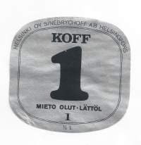 Koff   I   - olutetiketti