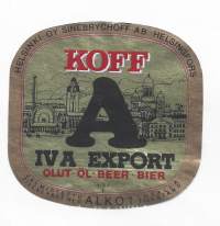 Koff A IV A Export  - olutetiketti