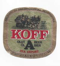 Koff A IV A Export  - olutetiketti