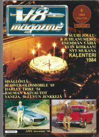 V8 Magazine 1983 nr 8 - Blower.Oldsmobile,vaneja 50-luvun jenkkejä Rauman katuautot