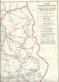 Suomen kulkuneuvojen kartta 1950   -  kartta