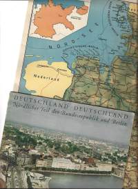 Deutschland Nördlicher Teil der Bundesrepublik und Berlin  matkailuesite ja kartta 1954  II WW jälkeen