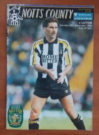 Notts County - Luton ottelujulkaisu 26.11.1992