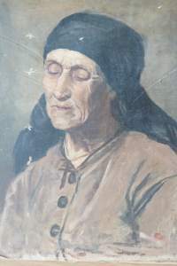 Tuntematon mestari, laatu öljyvärimaalaus kankaalle, joka pohjustettu levylle 53x41 cm 1800/1900 lukujen vaihteessa