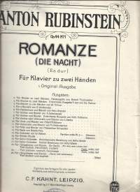 Anton Rubinstein Op 44 nr 1 Romanze Die Nacht / C F Kahnt Leipzig