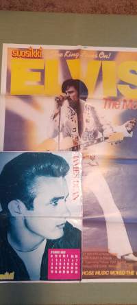 Elvis / Blondie -Suosikki-lehden keskiaukeamajuliste +James Dean Suosikki kalenterijuliste