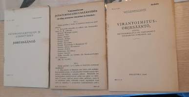 Valtionrautatiet Junaturvallisuussääntö  1943 + + Veturinkuljettajien ja- lämmittäjien johtosääntö 1940 + Voimassaolevaan junaturvallisuussääntöön on tehty..1943?