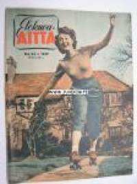 Elokuva-Aitta 1949 nr 22, elokuva Maria Candelaria, esittelyssä Orpopojan valssi, elokuvan sirkusromantiikkaa, koko sivun mainos Katupeilin takana, kumpi parempi
