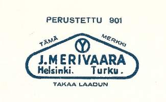 J Merivaara Turku 1951 - firmalomake