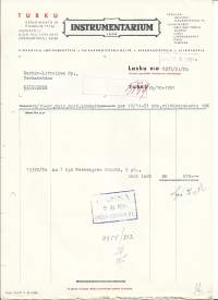 Instrumentarium  Turku 1951 - firmalomake