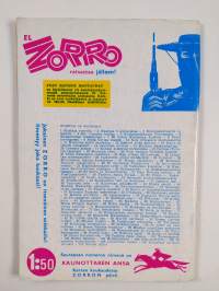 El Zorro  N:o 1/1968 : Nyt miestä vietiin