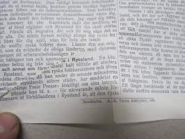 Den 4. Mars 1905 -sortokauden aikainen Tukholmassa julkaistu lehtinen
