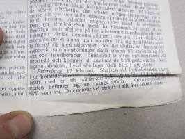 Den 15. Februari 1905 -sortokauden aikainen Tukholmassa julkaistu lehtinen