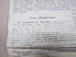 Den 15. Februari 1905 -sortokauden aikainen Tukholmassa julkaistu lehtinen