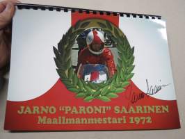 Jarno &quot;Paroni&quot; Saarinen maailmanmestari 1972 -kortti &amp; kuva-albumi nro 67 / 100