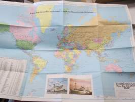 Logos / Doulos - Pray for the World MAP maailmankartta -uskonnollisen herätysliikkeen käytössä olleet kaksi &quot;lähetyslaivaa&quot; kiersivät satamissa ympäri maailmaa