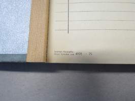 Ensikassakirja - Suomen Kunnallisliiton lomake nr 4101 -käyttämätön  kovakantinen kassakirja