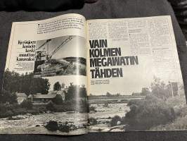 Suomen Kuvalehti 1977 nr 33, Veikko Vennamo, Kyrönjoen koski kanavaksi, Honkarakenne mainosliite (16 sivua)