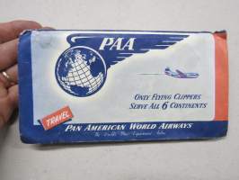 PAA Pan American World Airways - Only flying Clippers... -travel document covers / matkalippukotelo