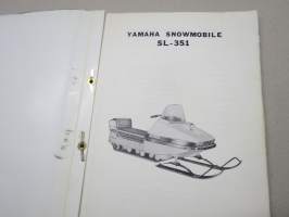 Yamaha SL-351 Snowmobile parts list -moottorikelkka, varaosaluettelo