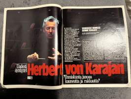 Suomen Kuvalehti 1977 nr 44, Suomi jätti Kyproksen (Yk-joukot),  Herbert von Karajan, E. J. Taanila palkittu kyläkauppias, mielisairaanhoitajat