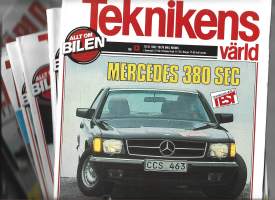 Teknikens väldr- allt om bilen 1982 nr 13,14,15,18,19,21,22,23,24 ja 26 yht 11 lehteä