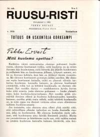 Ruusu-Risti  -Totuudenetsijäin Aikakauskirja 1958.  Numerot 1-10. Vsk 1954