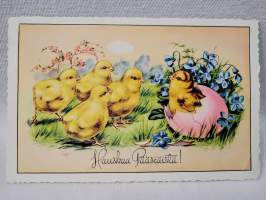 pääsiäiskortti Tipu kuoriutuu ja kaverit odottaa v.1964