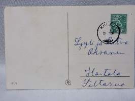 pääsiäiskortti Pupu kaivolla v.1958