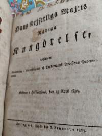 Kuninkaallisia ja keisarillisia julistuksia 1821-1823 -  32kpl