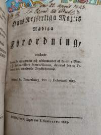 Kuninkaallisia ja keisarillisia julistuksia 1821-1823 -  32kpl