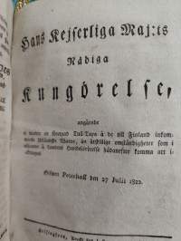 Kuninkaallisia ja keisarillisia julistuksia 1821-1823 -  32kpl