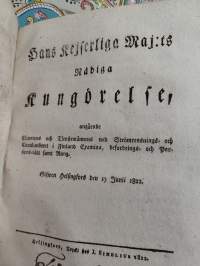 Kuninkaallisia ja keisarillisia julistuksia 1821-1823 -  32kpl