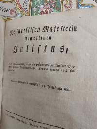 Kuninkaallisia ja keisarillisia julistuksia 1821-1823 -  32kpl