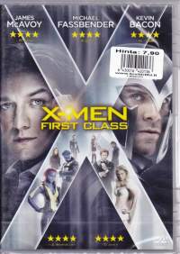 DVD - X-Men First Class, 2011. (Näe kuinka kaikki alkoi X-MEN -saagan jännittävässä ensimmäisessä luvussa). UUSI, muovitettu