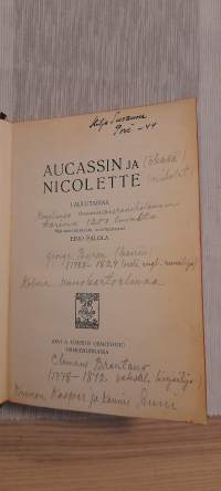 Aucassin ja Nicolette , Korinton piiritys, Chillonin vanki, Kunnon Kasper ja kaunis Anni +Denis Diderot : Alphonse de Lamartine yhteissidos