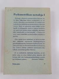 Psykometriikan metodeja 1 : tilastolliset peruskäsitteet