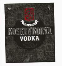 Koskenkorva Vodka  Alko nr 013 - viinaetiketti
