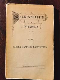 Shakespeare´n draamoja XXXV: Kuinka äkäpussi kesytetään