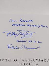 Henkilö- ja sukuvaakunat Suomessa (signeerattu, tekijän omiste)
