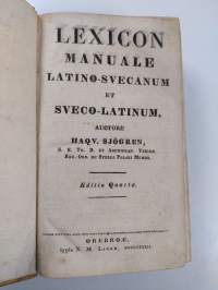 Lexicon manuale latino-svecanum et sveco-latinum