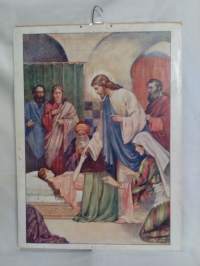 Jeesus herättää Jairuksen tyttären opetustaulu