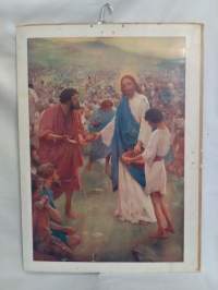 Jeesus ruokkii 5000 miestä opetustaulu
