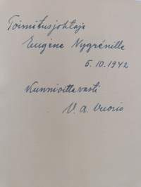 Kirja ja kirjapainotaito (signeerattu, tekijän omiste)