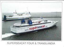 Superseacat Four &amp; Translandia   - laivakortti, laivapostikortti kulkematon
